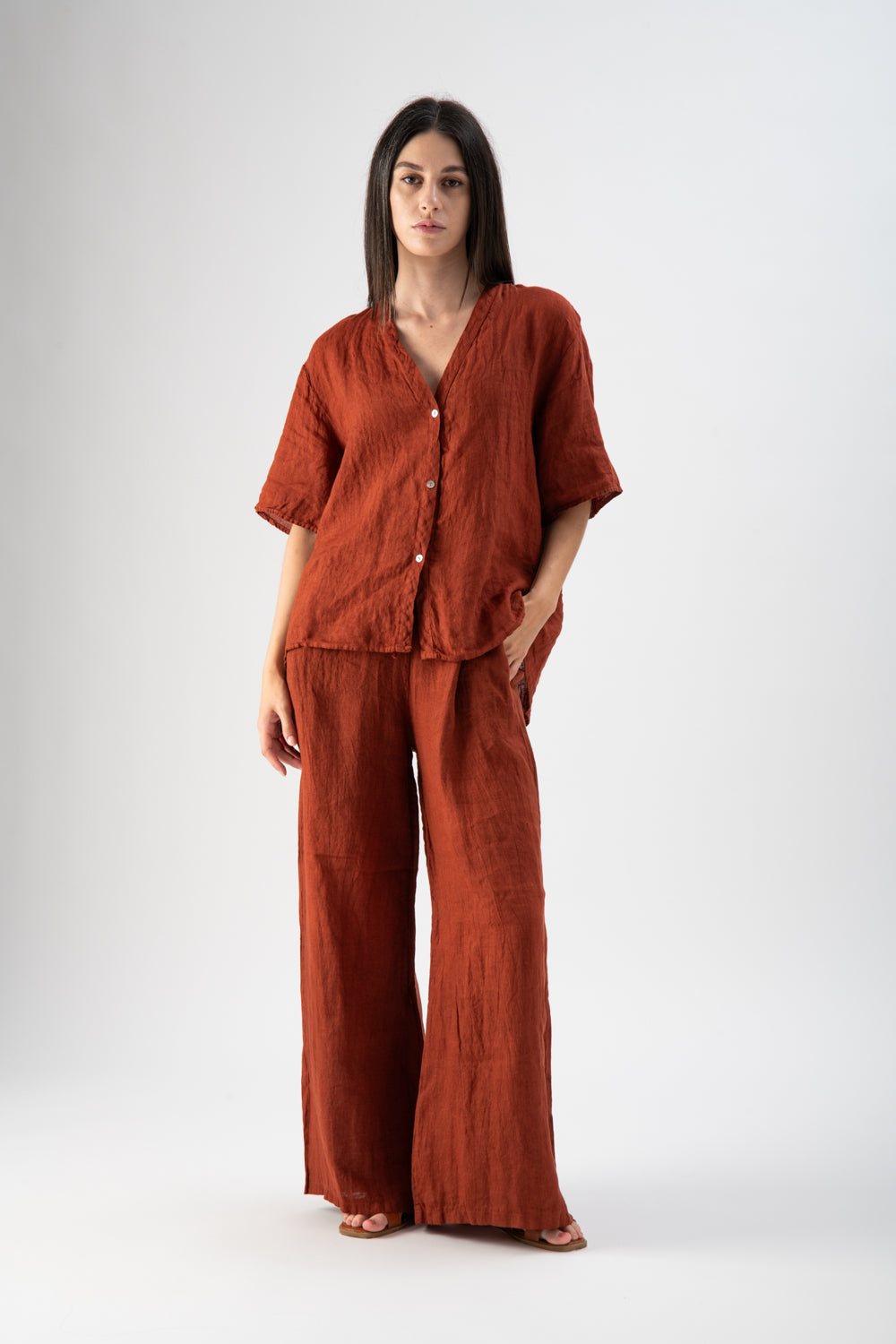 Pantalone in lino ampi