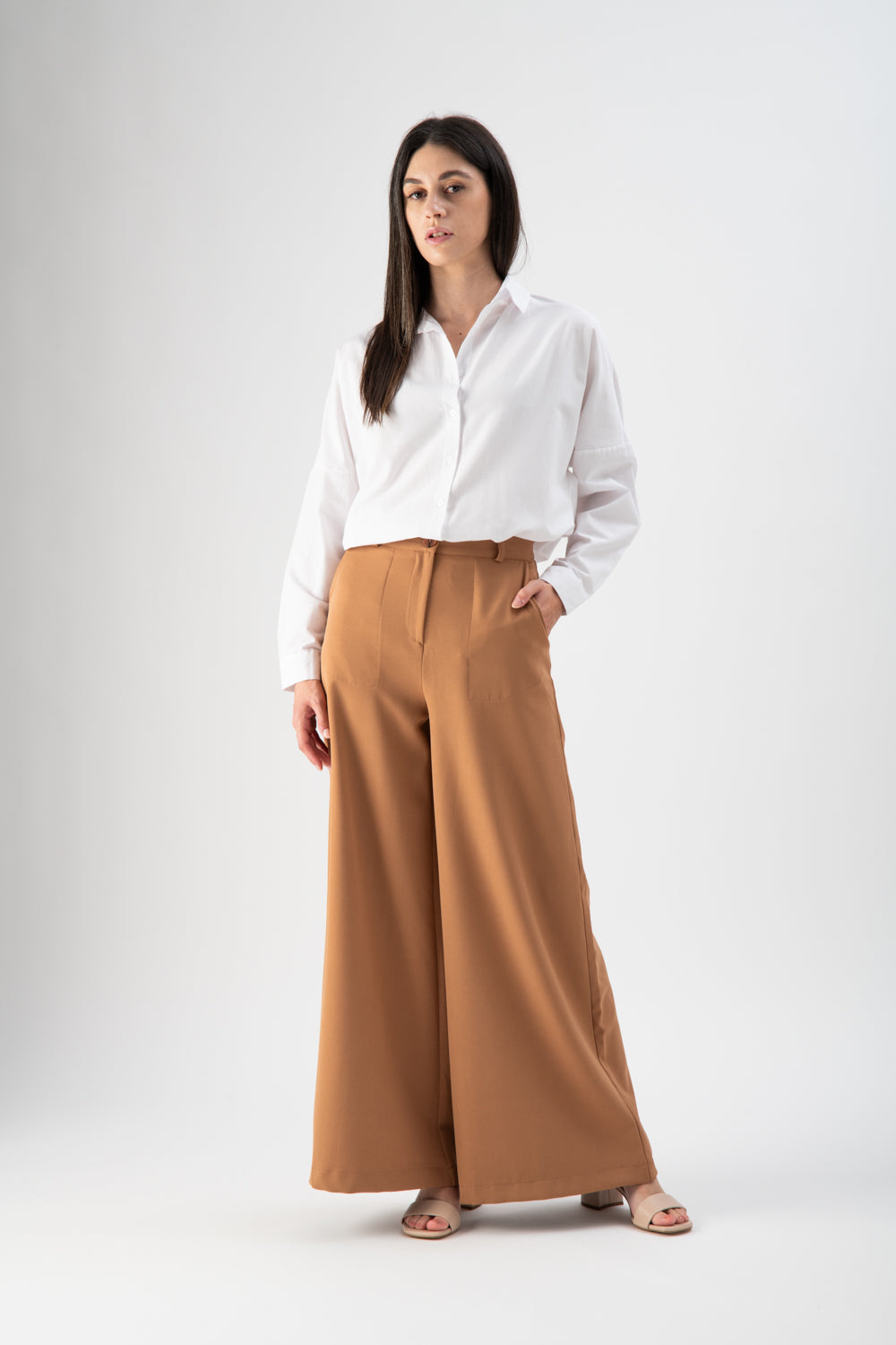 Pantalone a  palazzo strutturato