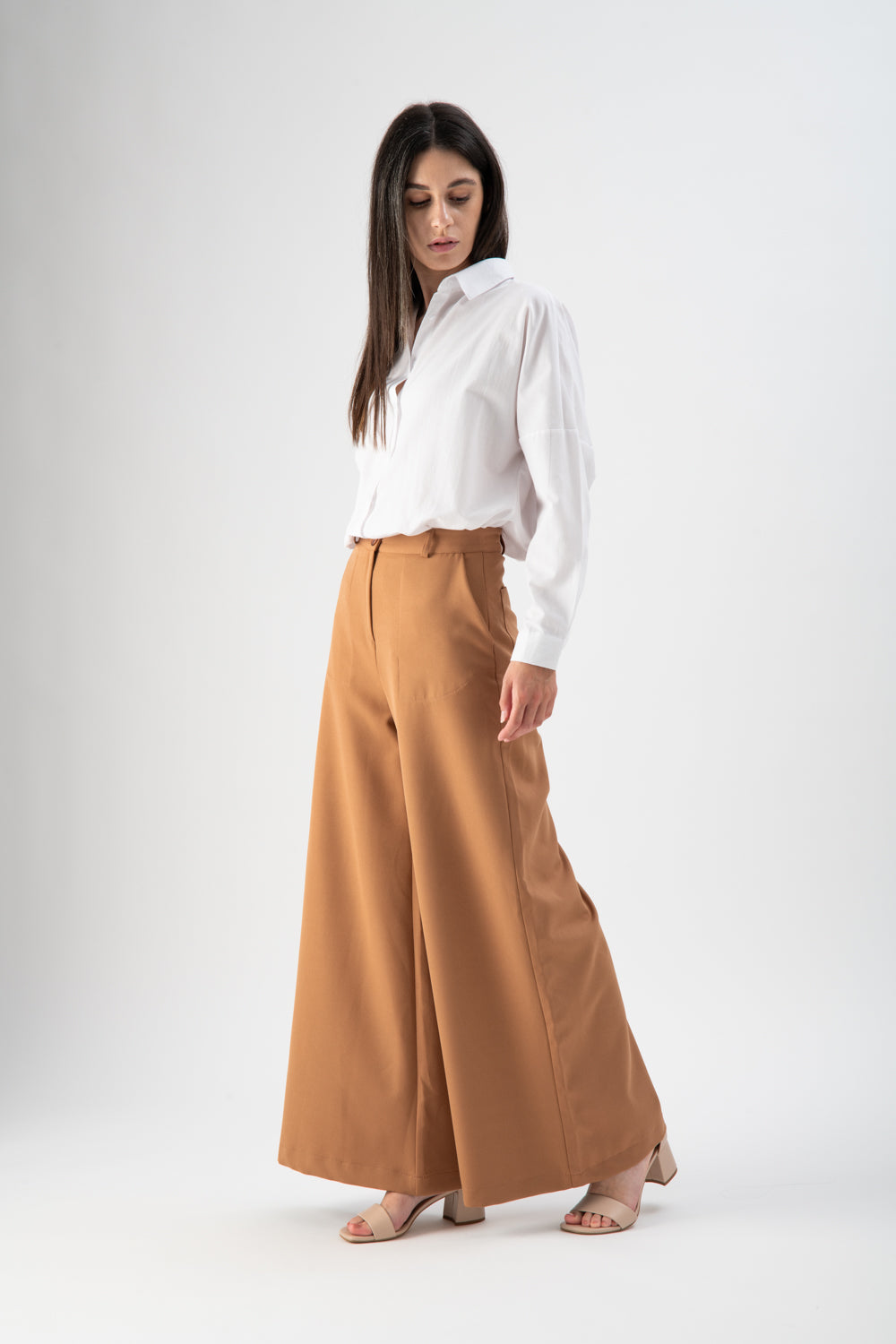 Pantalone a  palazzo strutturato