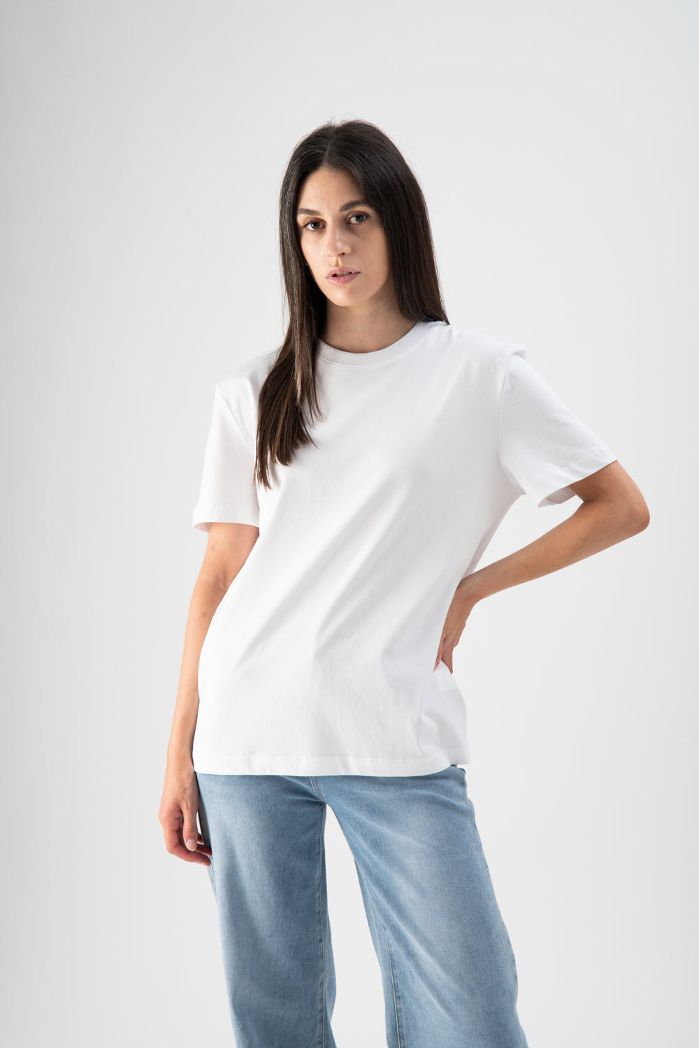 T-shirt basic in cotone bianca