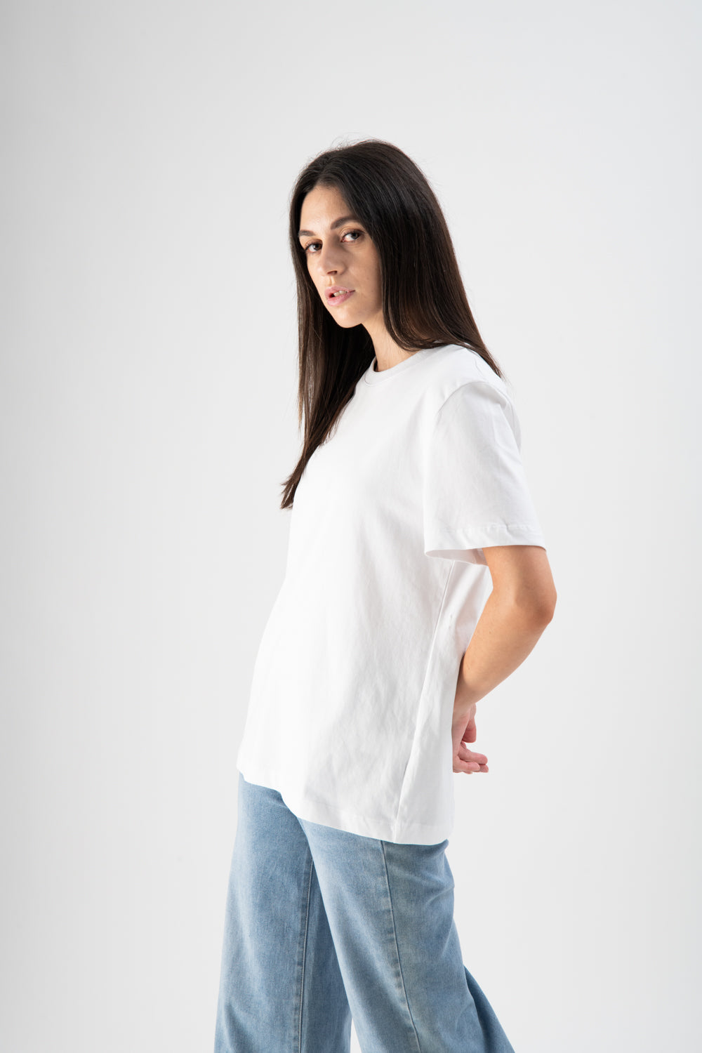 T-shirt basic in cotone bianca