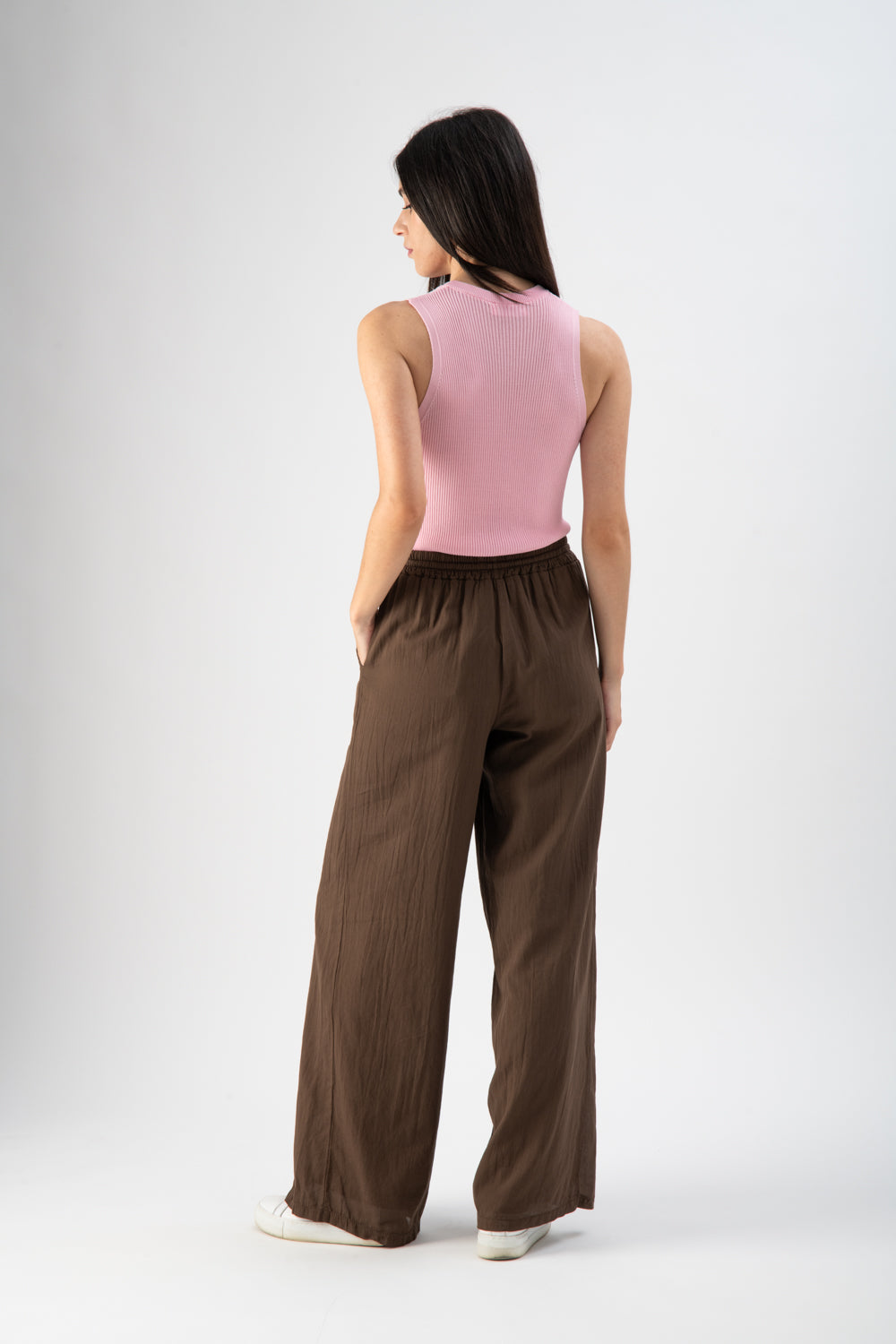 Pantalone ampio in garza
