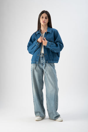 Giacca in denim oversize