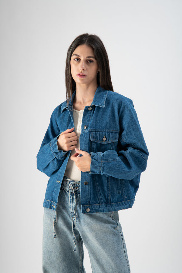 Giacca in denim oversize