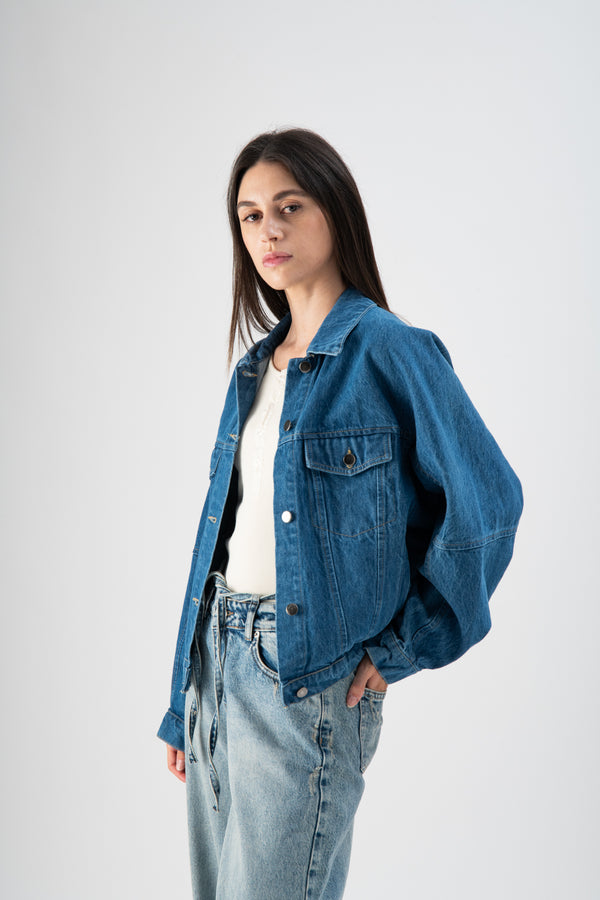Giacca in denim oversize