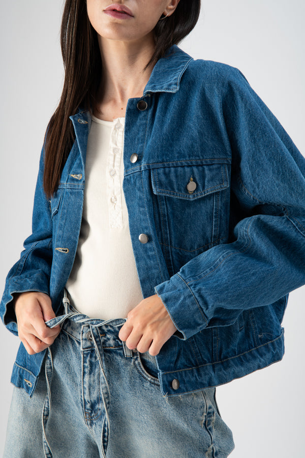 Giacca in denim oversize