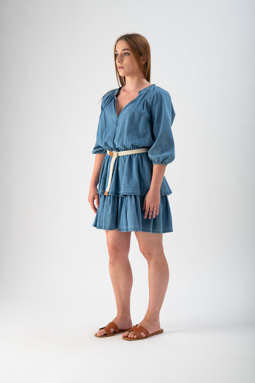 Abitino in denim con cintura